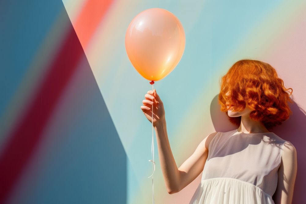 Hand holding balloon celebration hairstyle happiness. AI generated Image by rawpixel.
