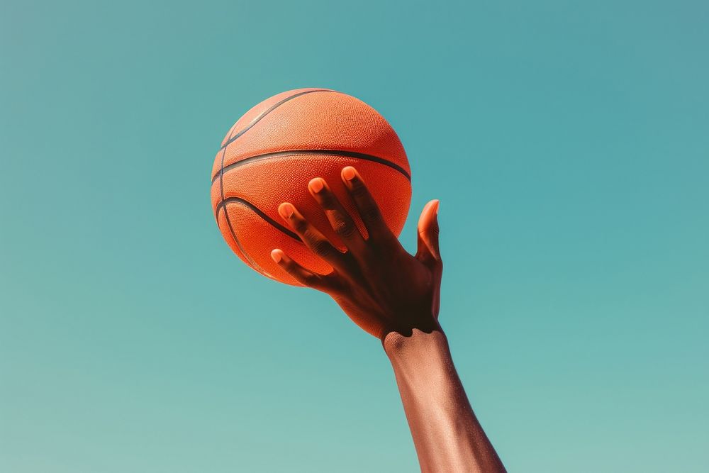 Basketball holding sports hand. AI generated Image by rawpixel.