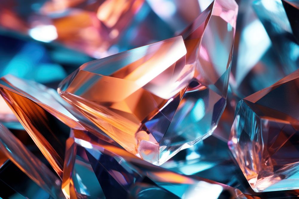Falling glass shards gemstone crystal jewelry. AI generated Image by rawpixel.
