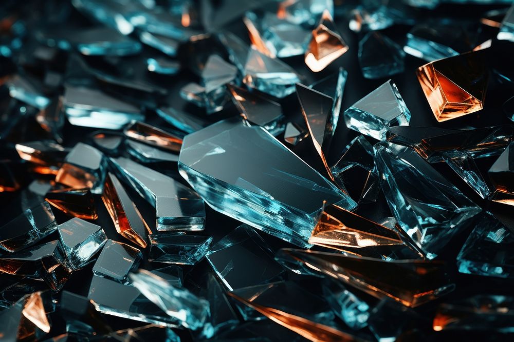 Falling glass shards gemstone jewelry crystal. AI generated Image by rawpixel.