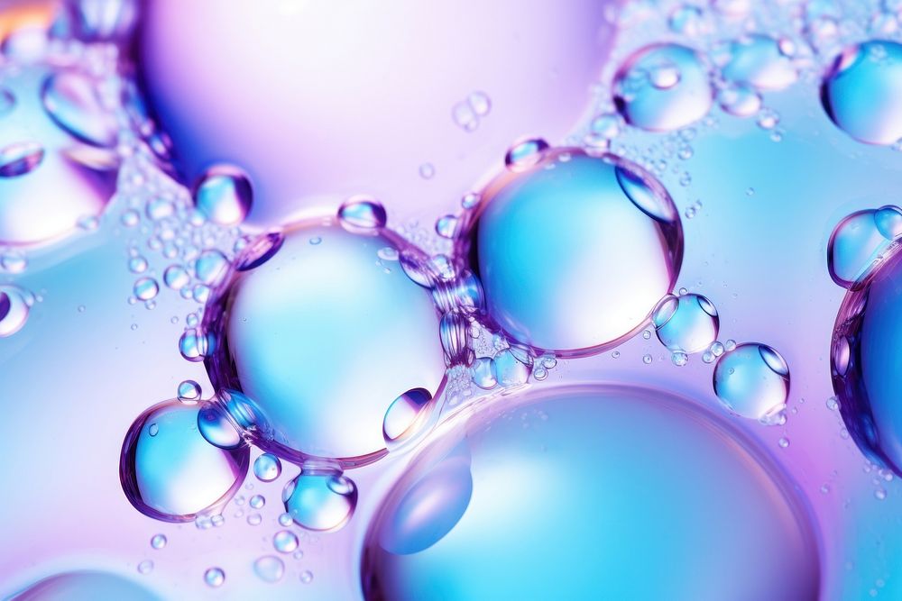 Oil drops and bubbles texture purple jewelry sphere. AI generated Image by rawpixel.