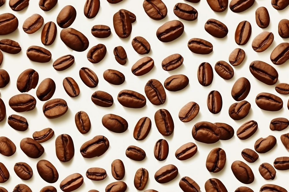 Coffee beans backgrounds pattern food. AI generated Image by rawpixel.