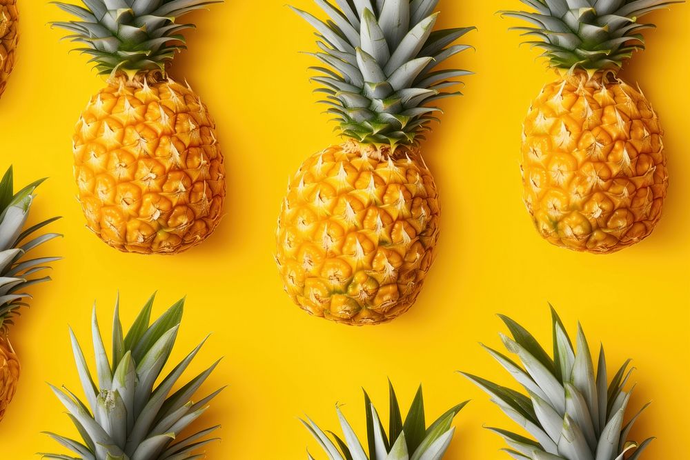 Pineapple backgrounds pattern fruit. AI generated Image by rawpixel.