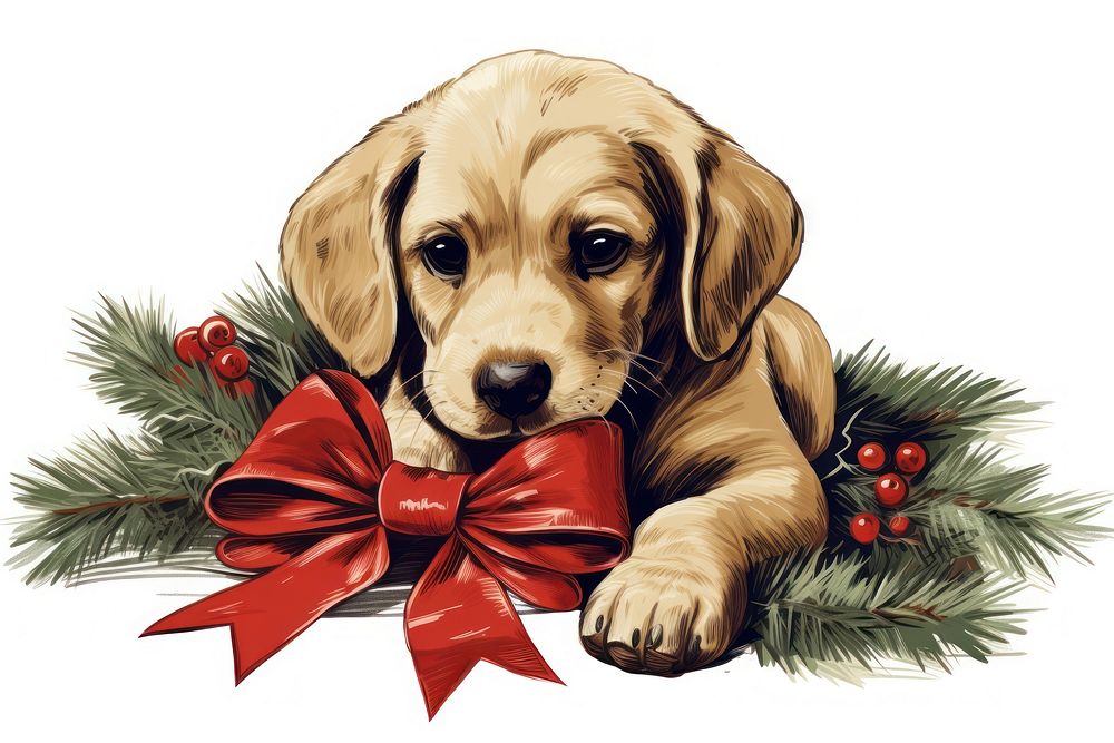Christmas dog ornament christmas animal mammal. AI generated Image by rawpixel.