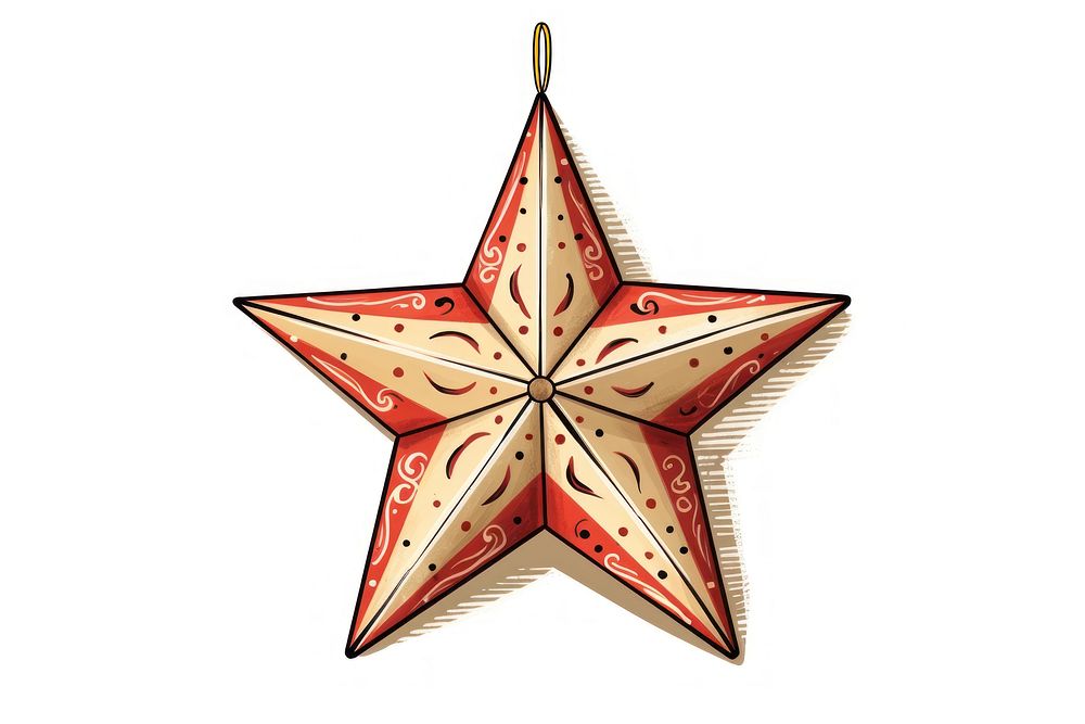 Christmas star ornament christmas white background illuminated. AI generated Image by rawpixel.