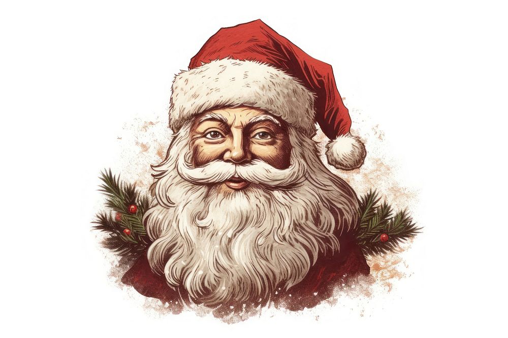 Santa figure ornament christmas drawing sketch. AI generated Image by rawpixel.