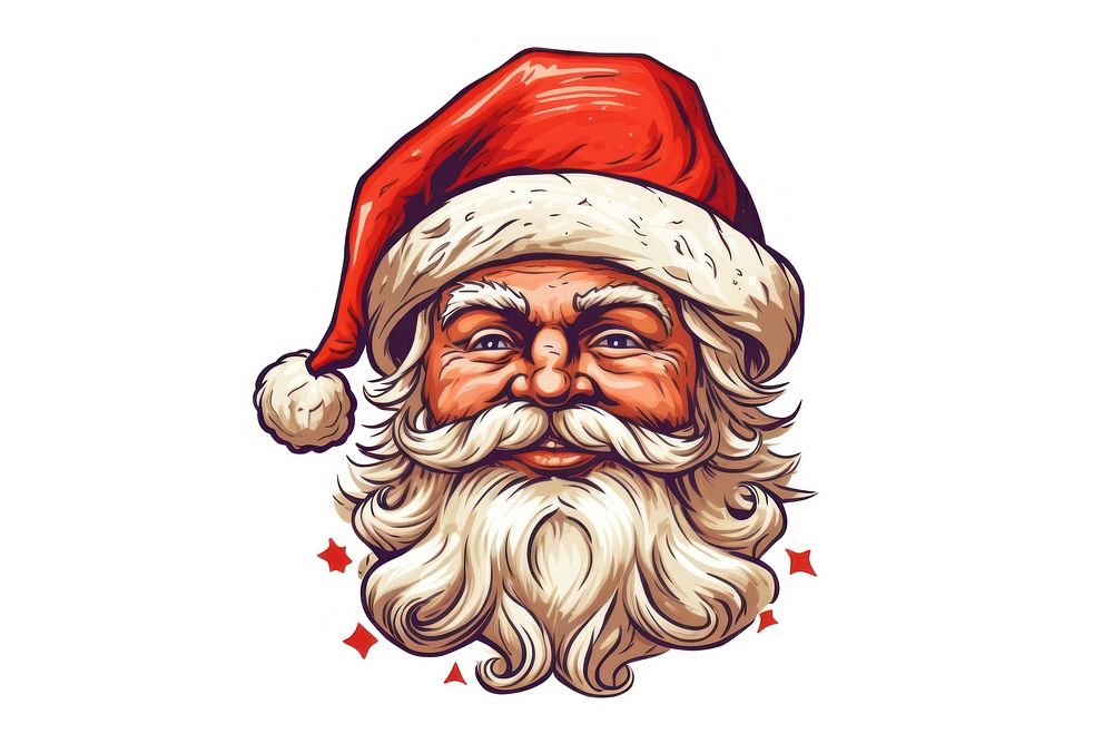 Santa figure ornament christmas portrait drawing. AI generated Image by rawpixel.