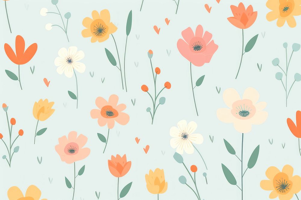 Flower pattern backgrounds plant petal. AI generated Image by rawpixel.