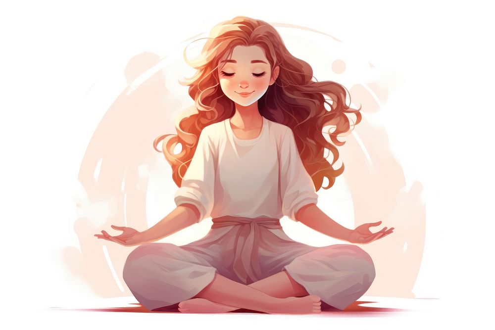 Meditate adult yoga contemplation. AI generated Image by rawpixel.