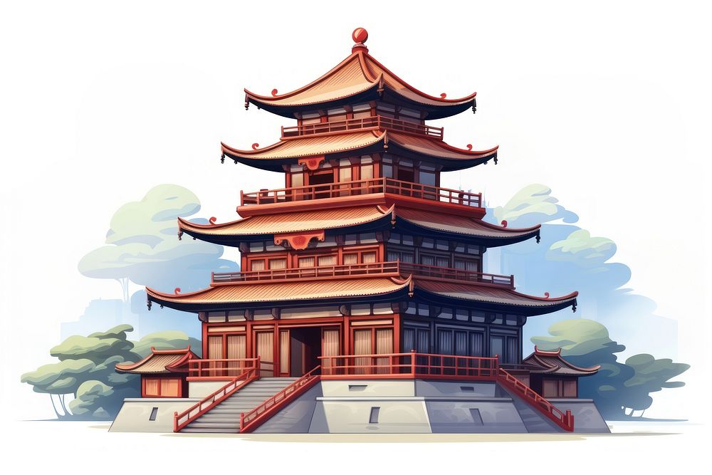Building architecture pagoda temple. AI generated Image by rawpixel.