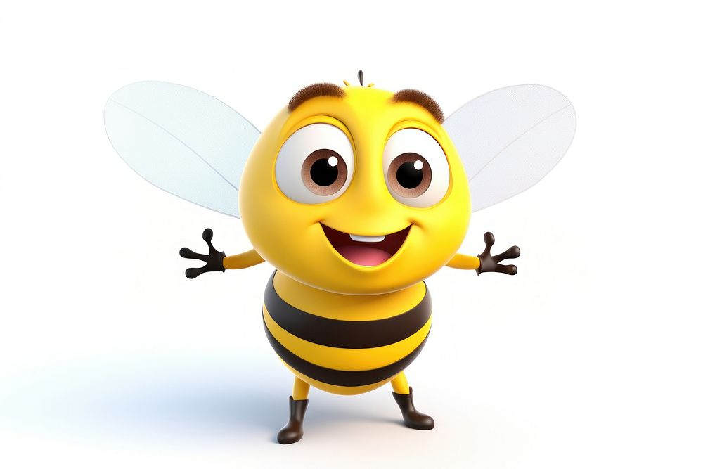 Bee cartoon animal insect. AI generated Image by rawpixel.