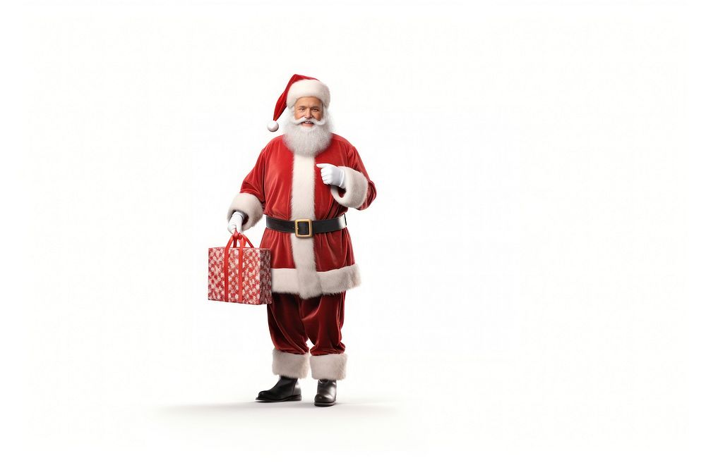 Gift christmas bag white background. AI generated Image by rawpixel.