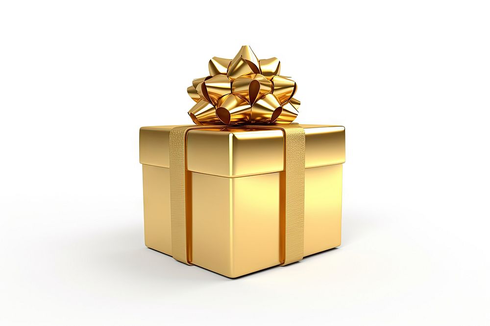 A new year gift box white background celebration anniversary. AI generated Image by rawpixel.