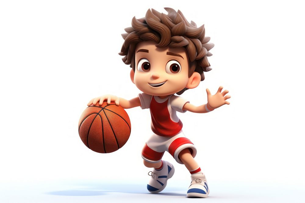 Basketball sports white background determination. AI generated Image by rawpixel.