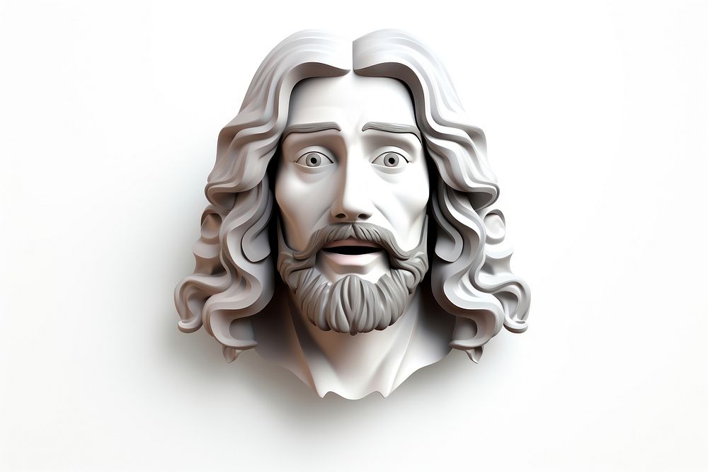 Jesus sculpture portrait statue. AI generated Image by rawpixel.
