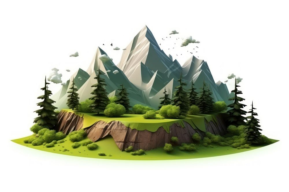 Nature landscape mountain outdoors. AI generated Image by rawpixel.