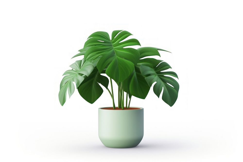 Monstera plant green leaf. AI generated Image by rawpixel.