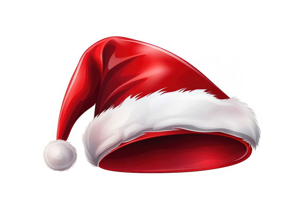 Santa hat white background celebration accessories. AI generated Image by rawpixel.