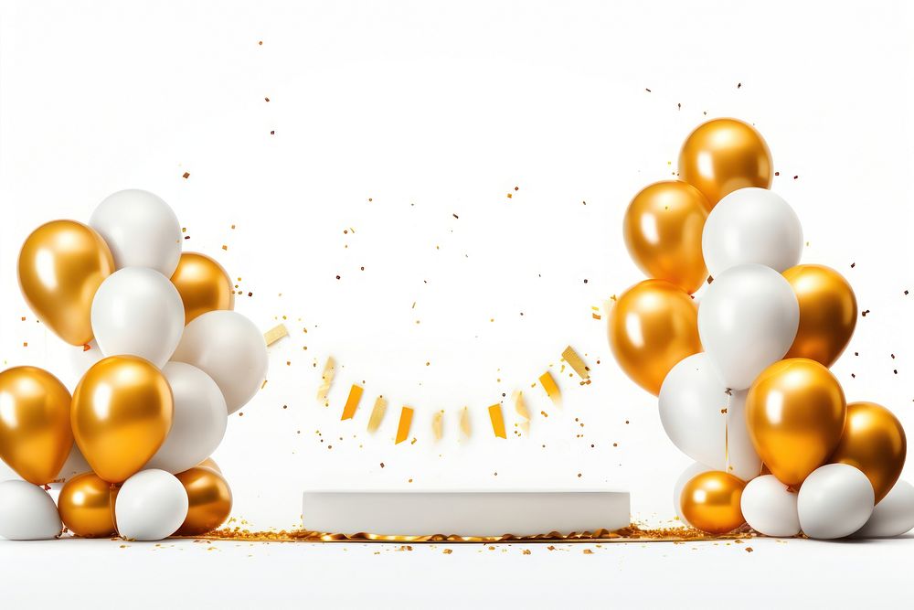 Celebration balloon anniversary confetti. AI generated Image by rawpixel.