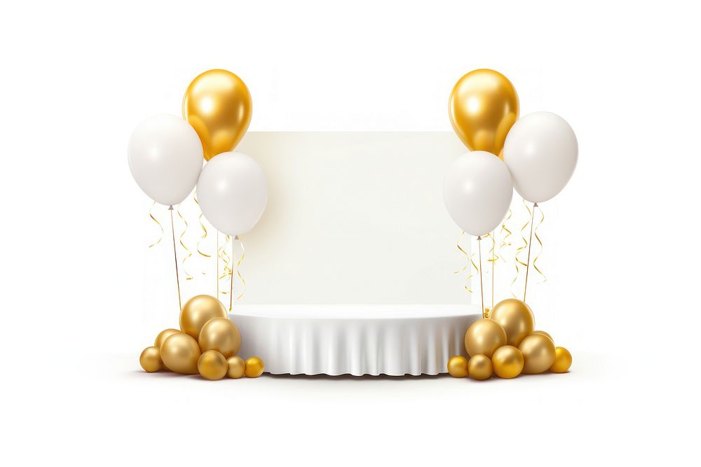 Celebration balloon anniversary gold. AI generated Image by rawpixel.