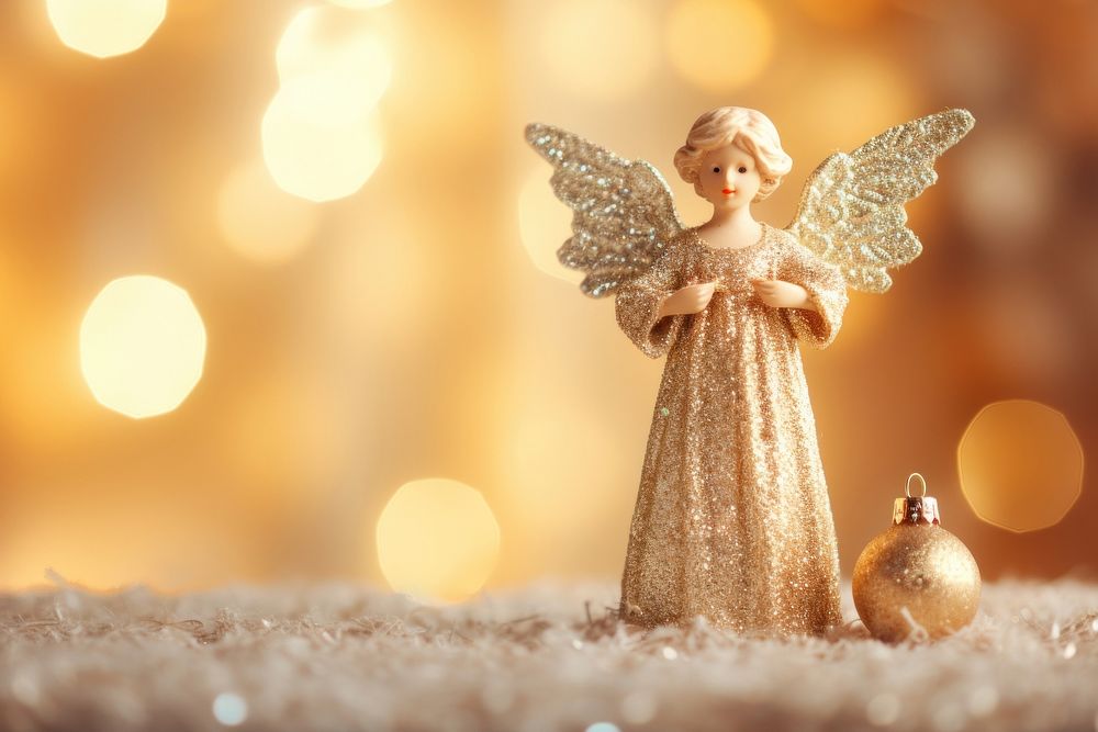Angel ornament christmas representation christmas tree. AI generated Image by rawpixel.