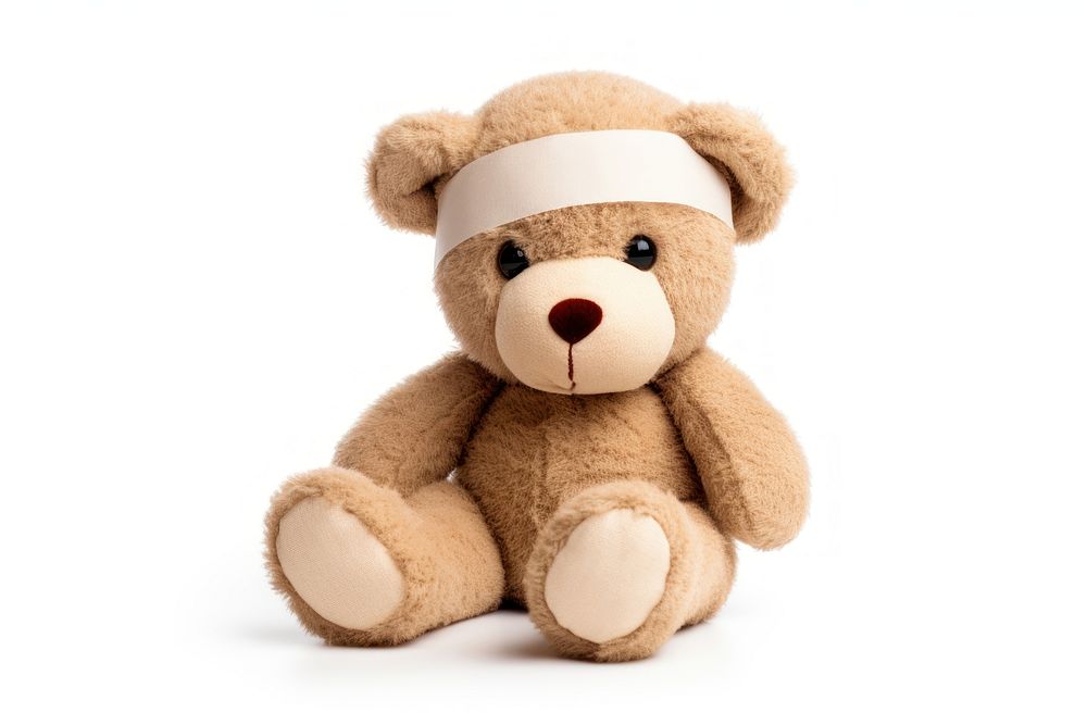 Teddy bear bandage plush toy. AI generated Image by rawpixel.