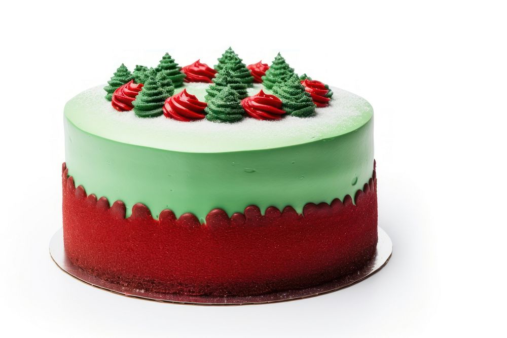 Christmas cake dessert cream. AI generated Image by rawpixel.