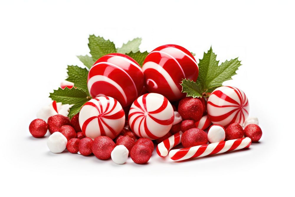 Christmas candy food white background. AI generated Image by rawpixel.