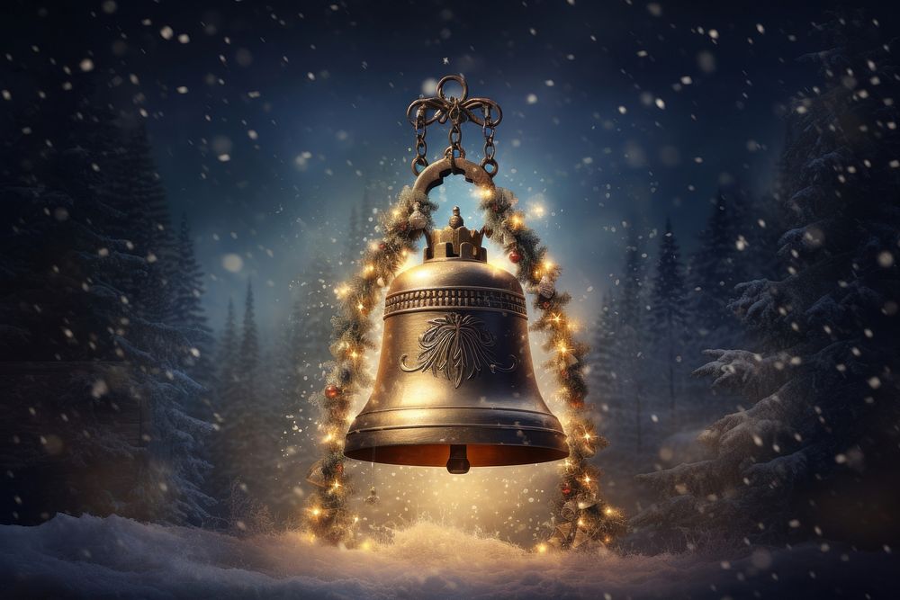 Christmas bell transportation architecture. AI generated Image by rawpixel.