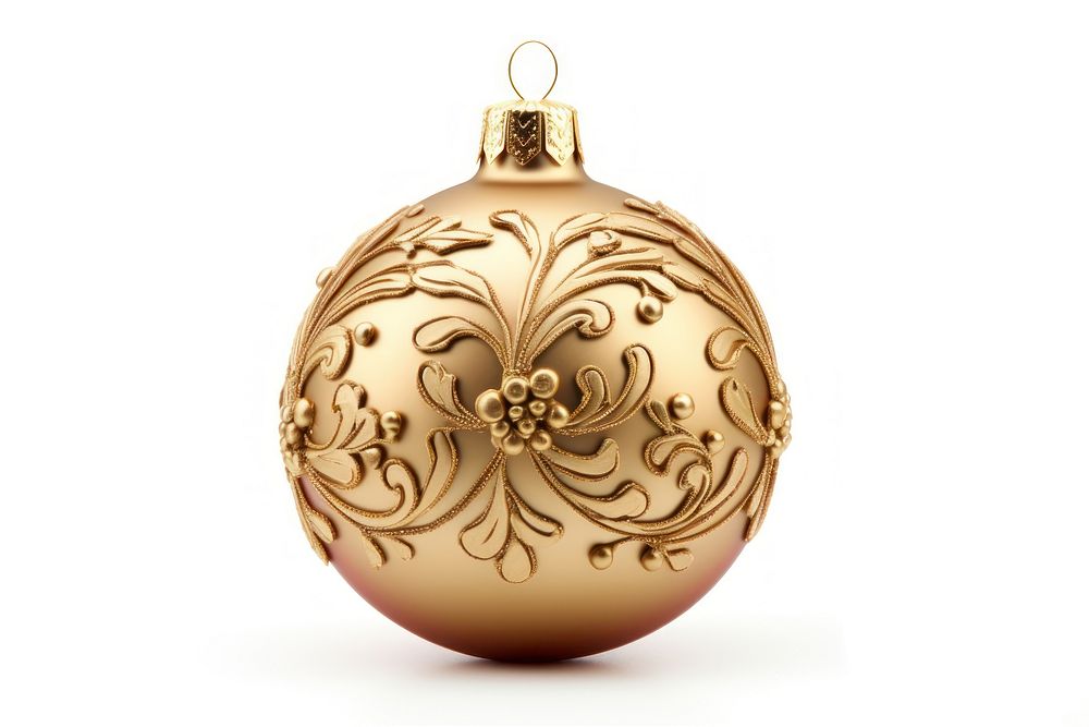 Christmas jewelry gold white background. AI generated Image by rawpixel.