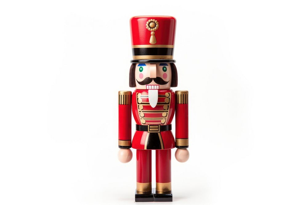 Christmas nutcracker white background representation. AI generated Image by rawpixel.