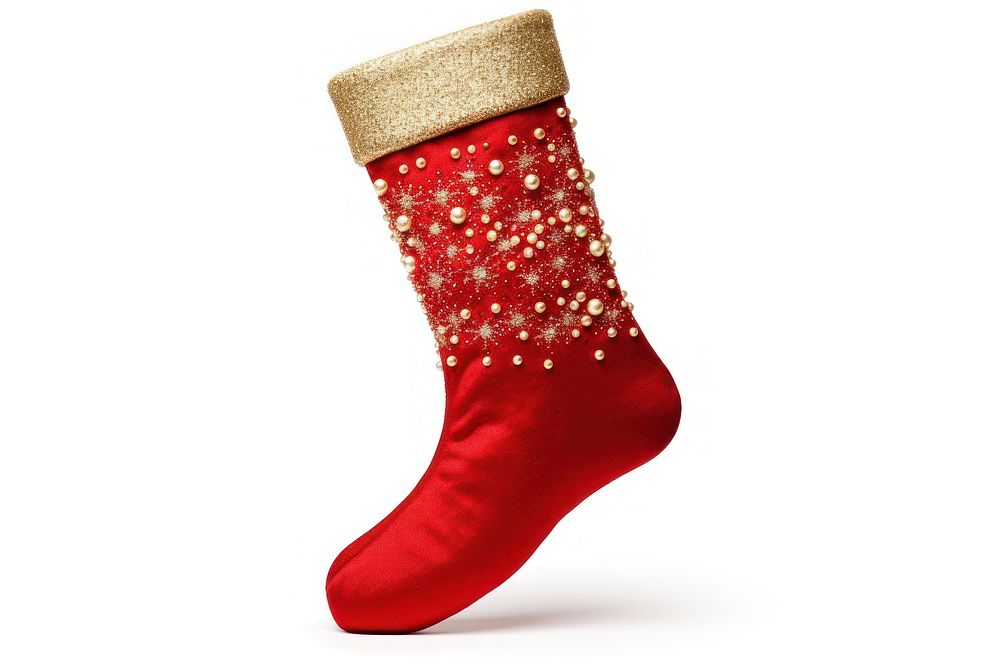 Christmas stocking gift white background. AI generated Image by rawpixel.