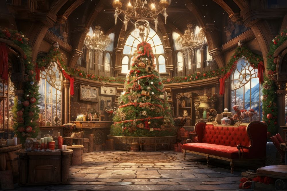Christmas art spirituality architecture. AI generated Image by rawpixel.