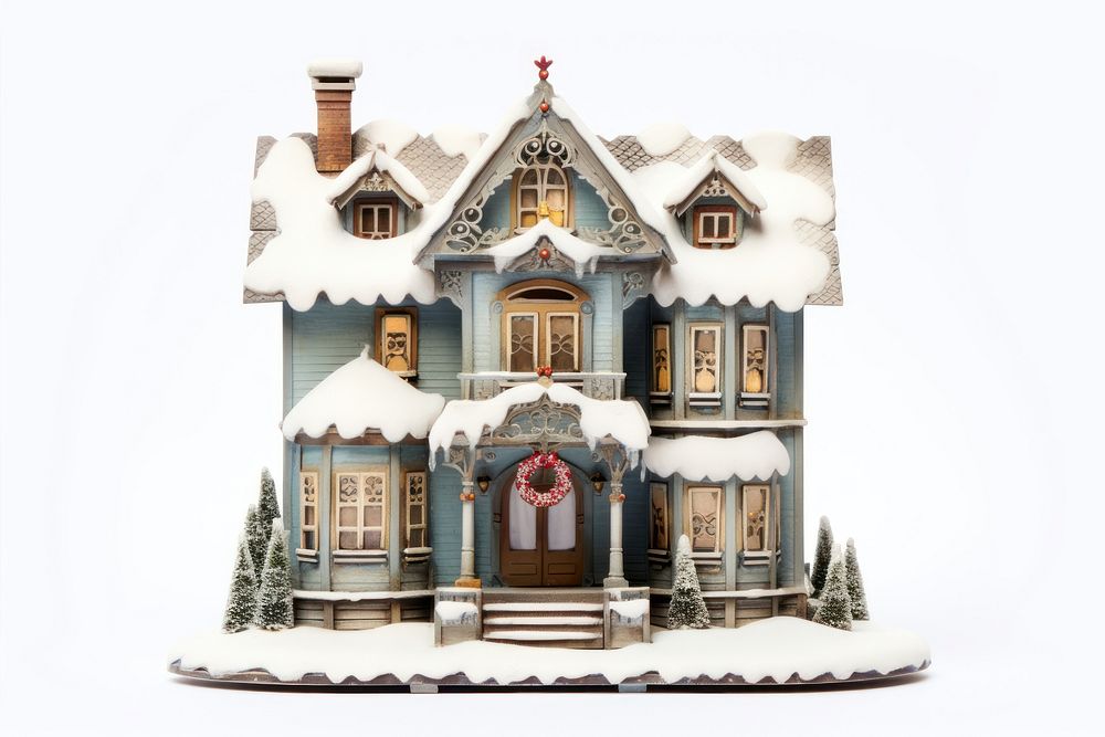 Christmas house architecture gingerbread. AI generated Image by rawpixel.