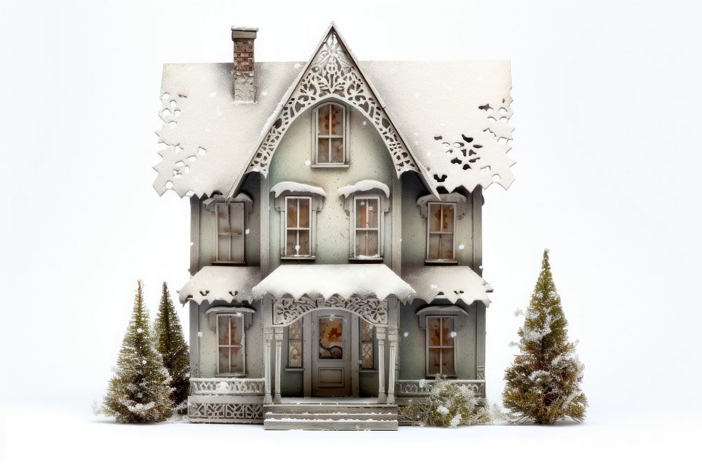 Christmas house architecture building. AI generated Image by rawpixel.