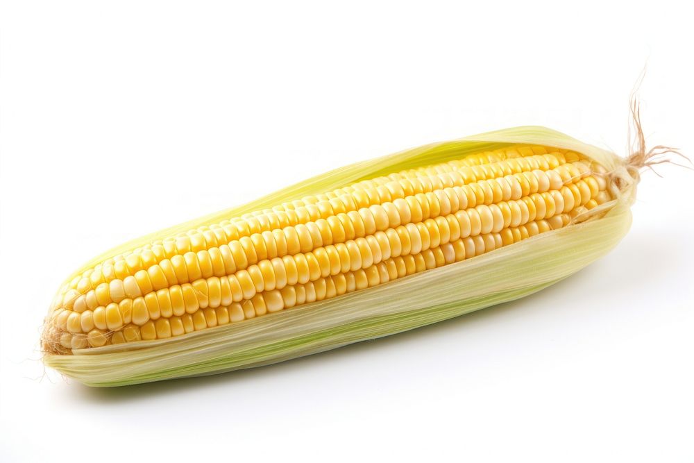 Corncob plant food white background. AI generated Image by rawpixel.