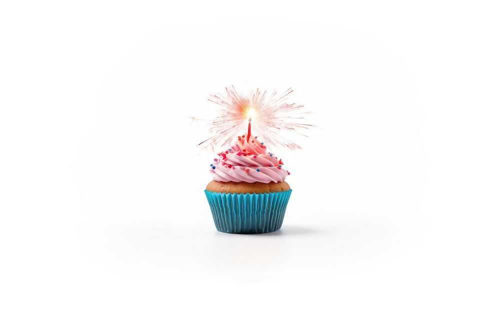 Cupcake fireworks dessert food. AI generated Image by rawpixel.