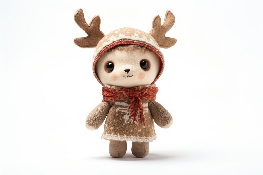 Reindear doll plush cute. AI generated Image by rawpixel.