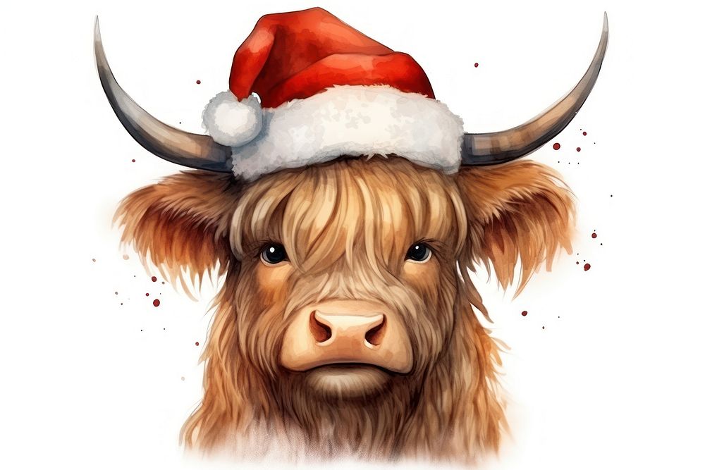 PNG Santa Claus livestock mammal cattle. AI generated Image by rawpixel.