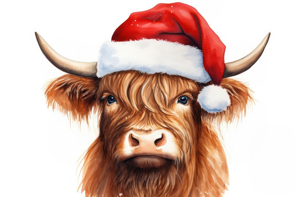 Livestock christmas mammal cattle. AI generated Image by rawpixel.