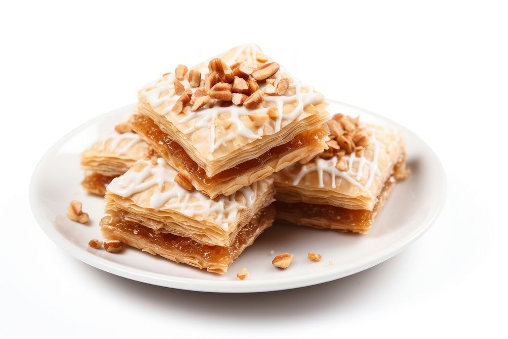 Baklava dessert pastry plate. AI generated Image by rawpixel.