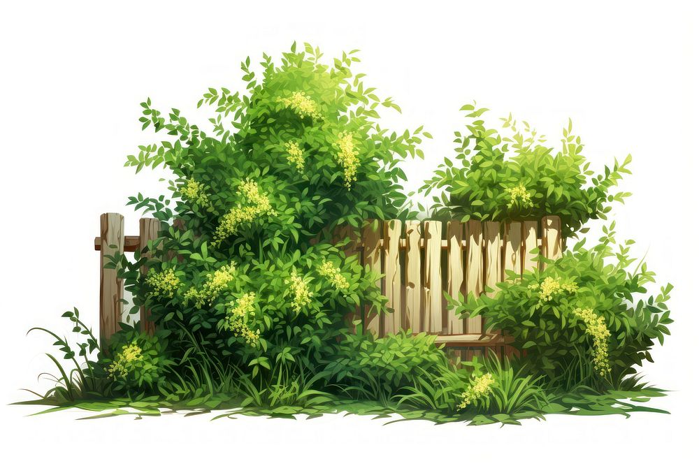 A garden shrub nature fence outdoors. AI generated Image by rawpixel.