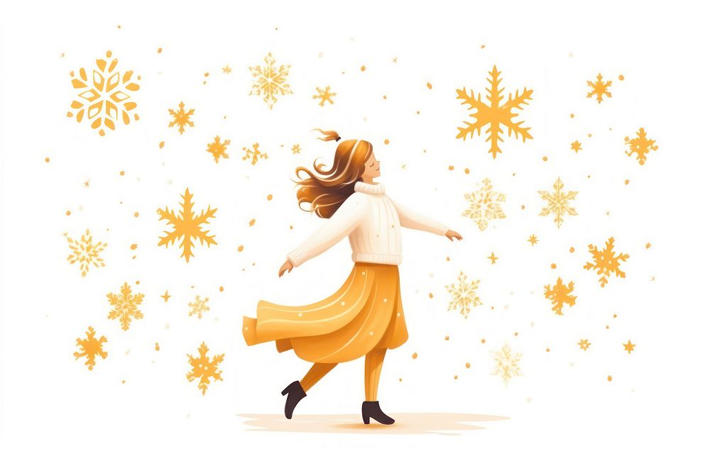 Christmas snowflake footwear dancing. AI generated Image by rawpixel.