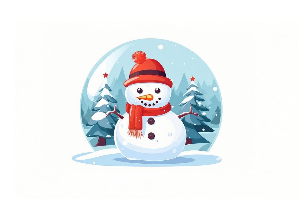 Merry christmas snowman winter white. AI generated Image by rawpixel.