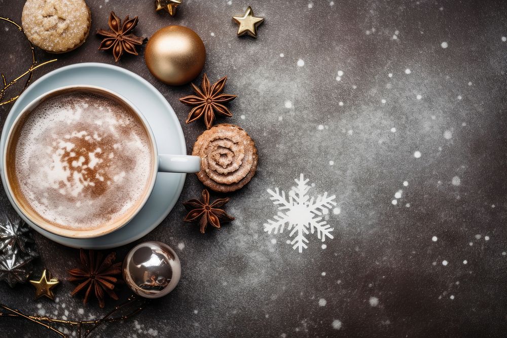 Christmas sweets coffee drink food. AI generated Image by rawpixel.