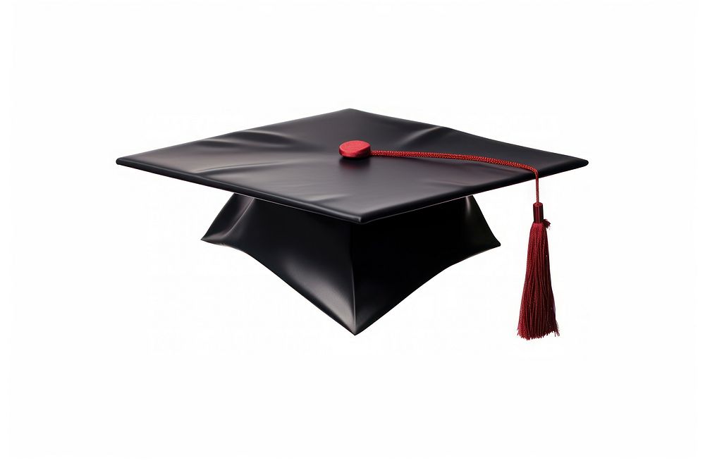 Graduation cap white background intelligence mortarboard. AI generated Image by rawpixel.