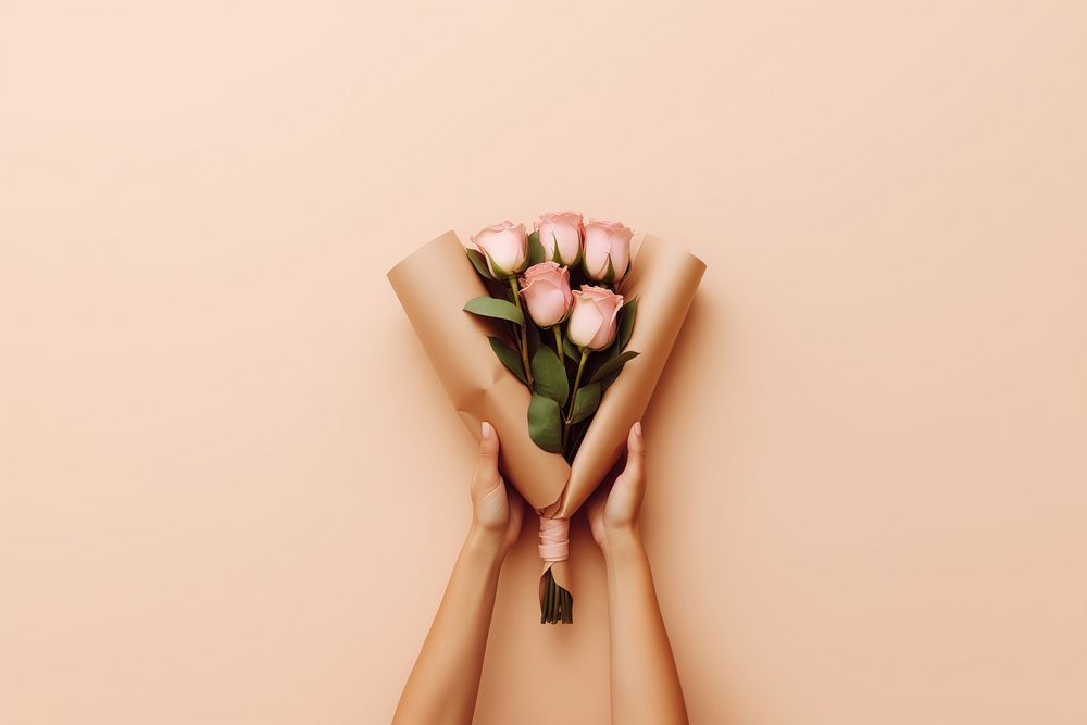 Hand rose finger flower. AI generated Image by rawpixel.