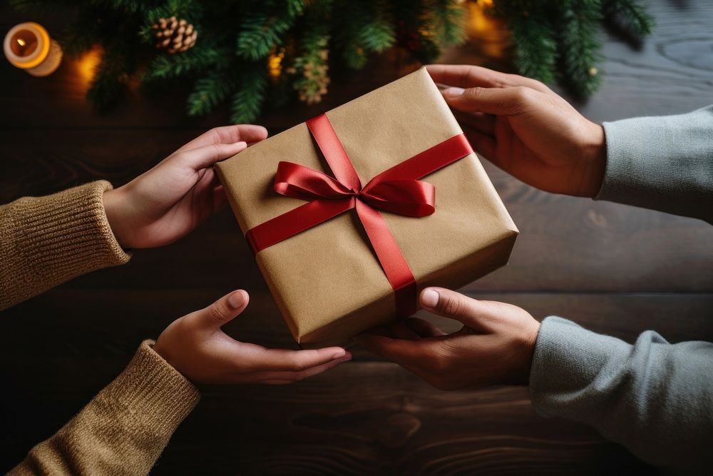 Gift hand box anticipation. AI generated Image by rawpixel.