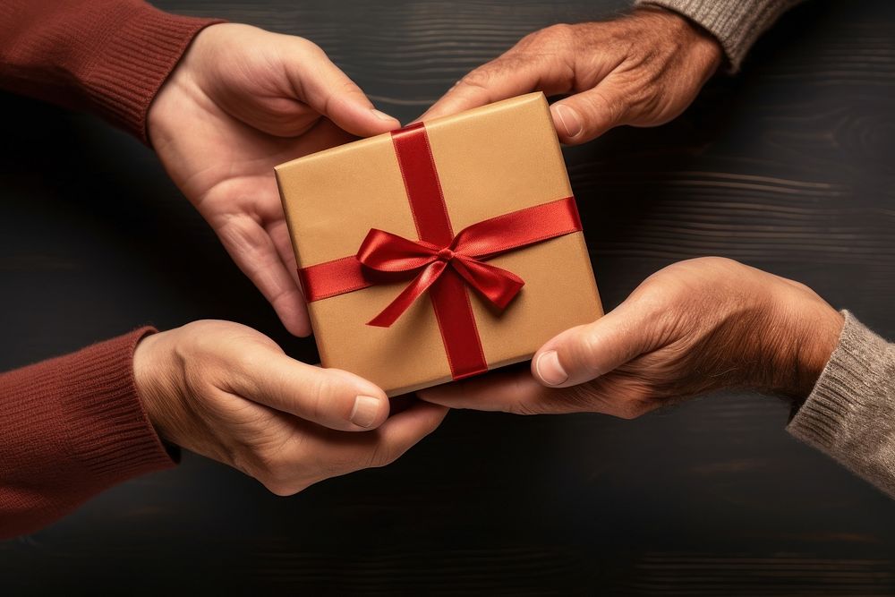 Gift hand box togetherness. AI generated Image by rawpixel.