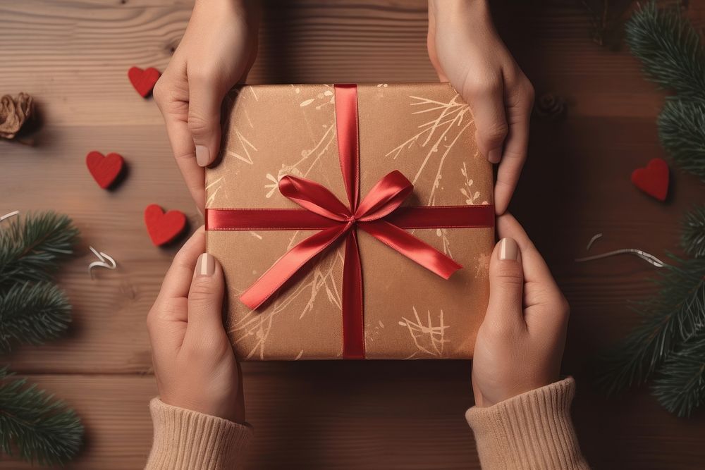 Gift hand box celebration. AI generated Image by rawpixel.